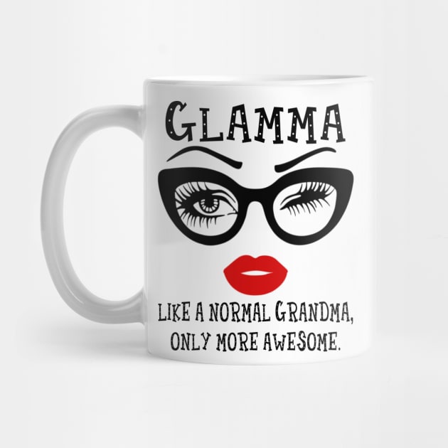Glamma Like A Normal Grandma Only More Awesome Glasses Face Shirt by Alana Clothing